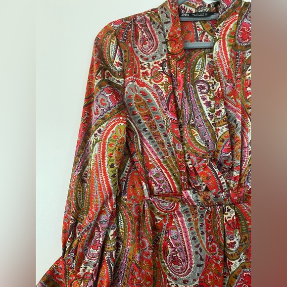 Zara Brand- Perfect dress for every occasion casual to party. Mix color dress. - Picture 9 of 10